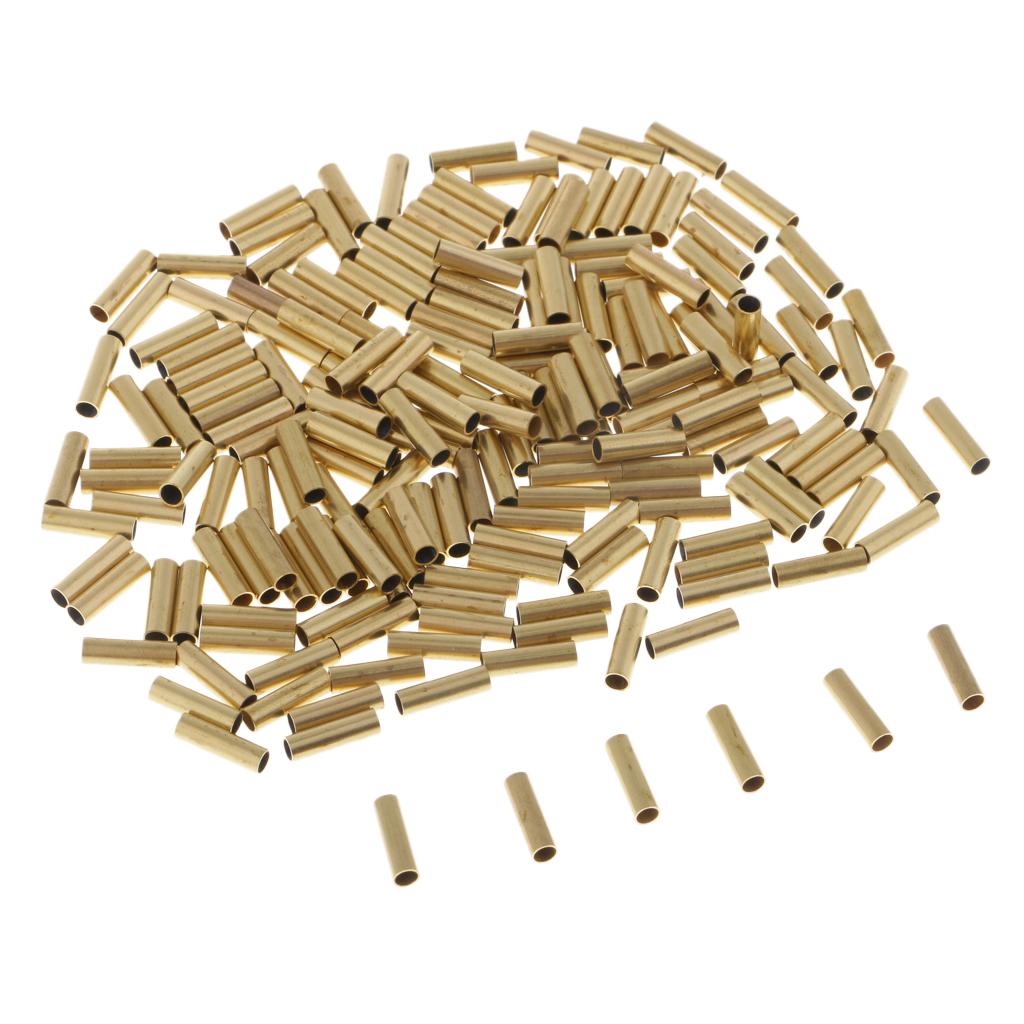 200pcs Single Barrel Crimping Sleeves Copper Tube Inside Diameter 1.0mm