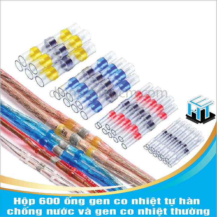 Hộp 600 ống gen co nhiệt tự hàn chống nước và gen co nhiệt thường