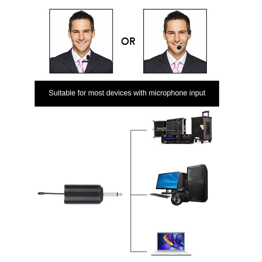 UHF Wireless Headset Lavalier Microphone Lapel Mic For Teacher Speech Interview
