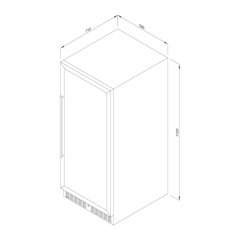 Tủ bảo quản rượu vang âm tủ/ Độc lập Malloca MWC-180BG - Hàng Chính Hãng