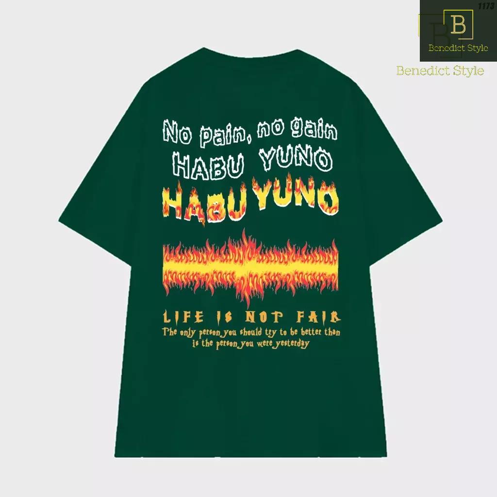 HABU YUNO áo thun tay lỡ unisex phom rộng