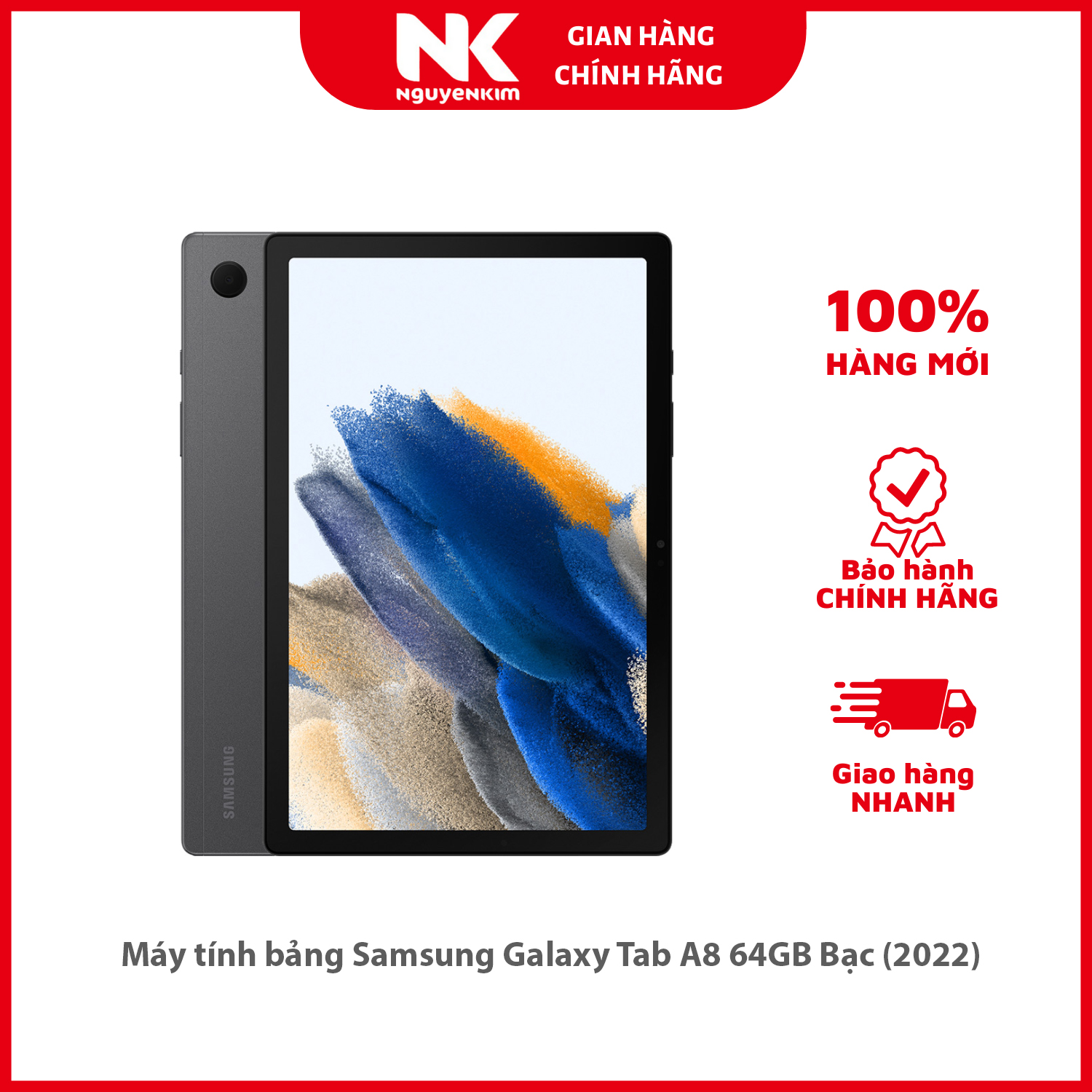 Máy tính bảng Samsung Galaxy Tab A8 64GB Xám (2022) - Hàng Chính Hãng