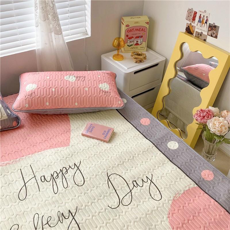 Chiếu Điều Hoà Cao Su 5D Hoạ Tiết Mẫu HAPPY DAY