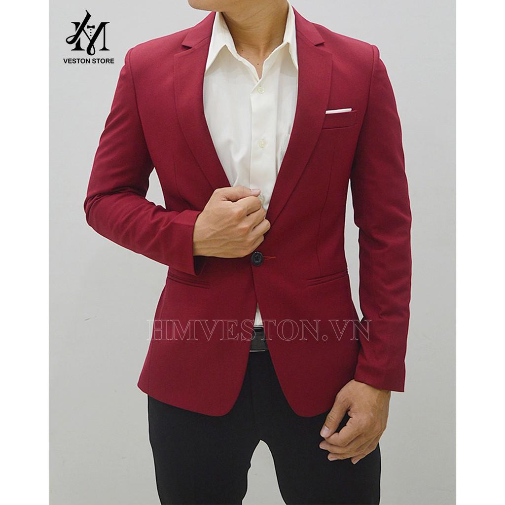 Áo vest nam body cao cấp chất dày đẹp màu đỏ đô