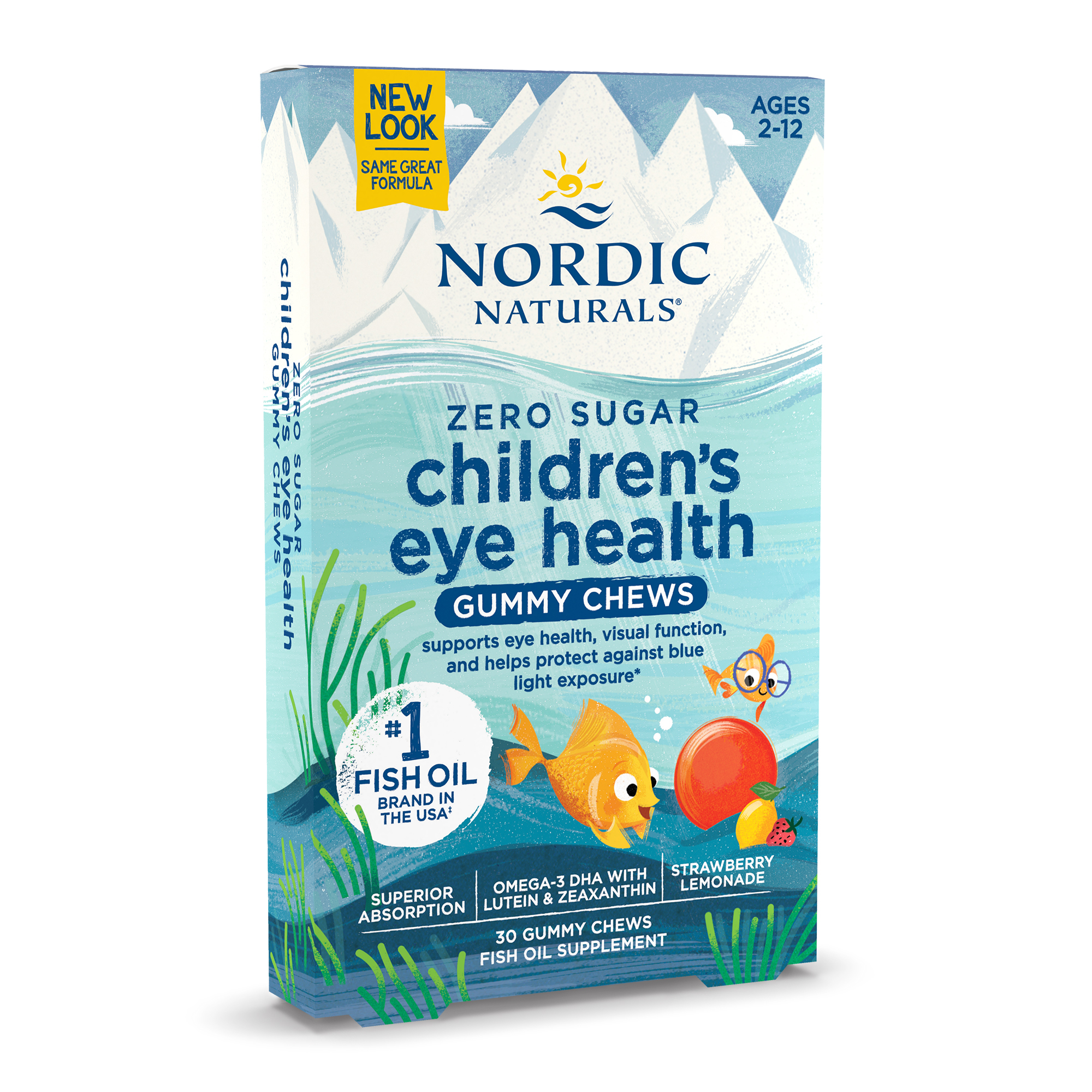 Nordic Naturals Children's Eye Health Gummies - Kẹo dẻo Omega3, DHA tăng cường thị lực cho trẻ em, vị trái cây tự nhiên, hộp 30 viên - Hàng Chính Hãng