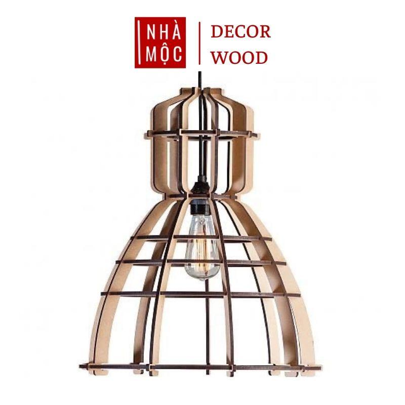 Đèn gỗ thả trần trang trí mẫu TT77