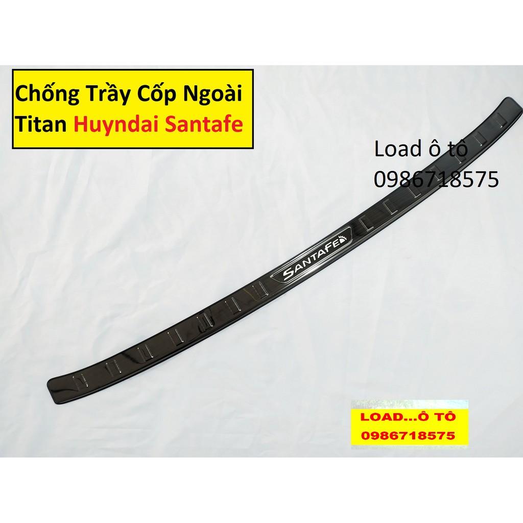 Ốp Bậc Cốp, Chống Trầy Cốp Ngoài Xe Huyndai Santafe 2022-2019 Mẫu Titan Cao Cấp