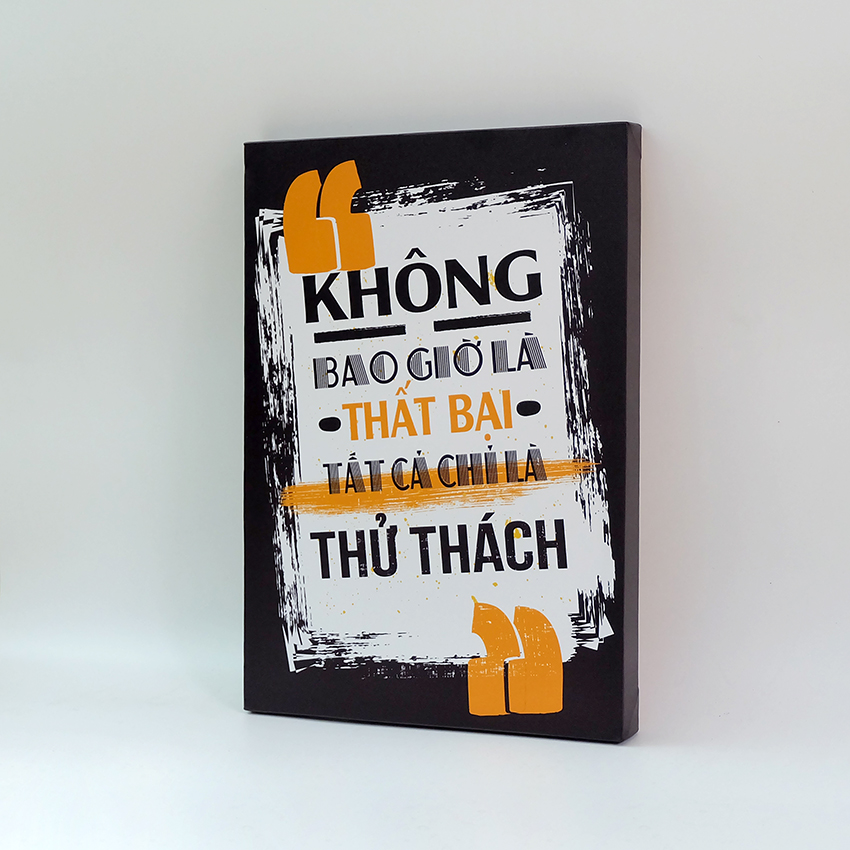 Tranh slogan canvas tạo động lực [trang trí văn phòng] OFV088 Không bao giờ là thất bại tất cả chỉ là thử thách Cocopic