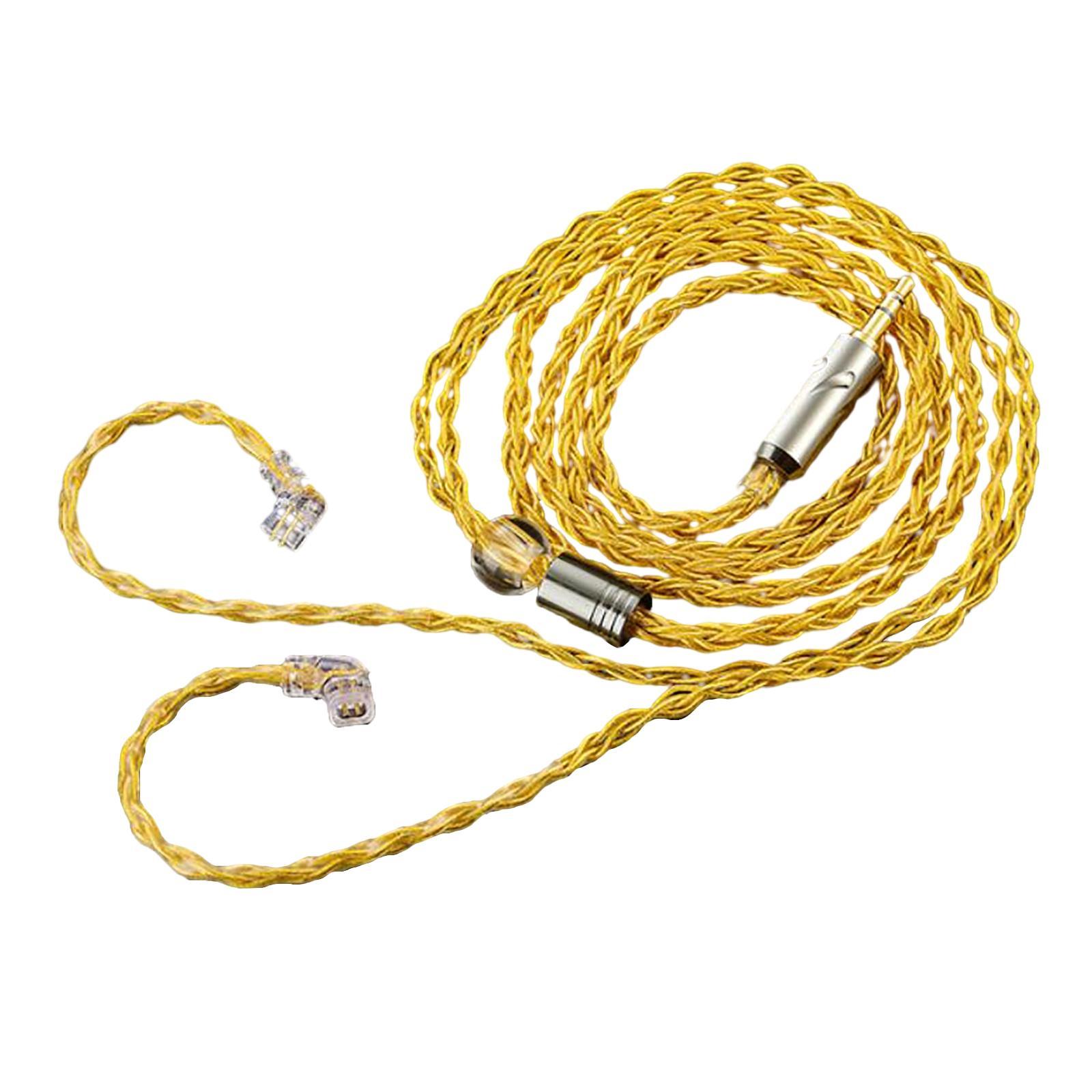 3Pcs Earphone Audio Braided Upgrade Cable 2 Pin 3.5mm for KZ 0.78mm Dia