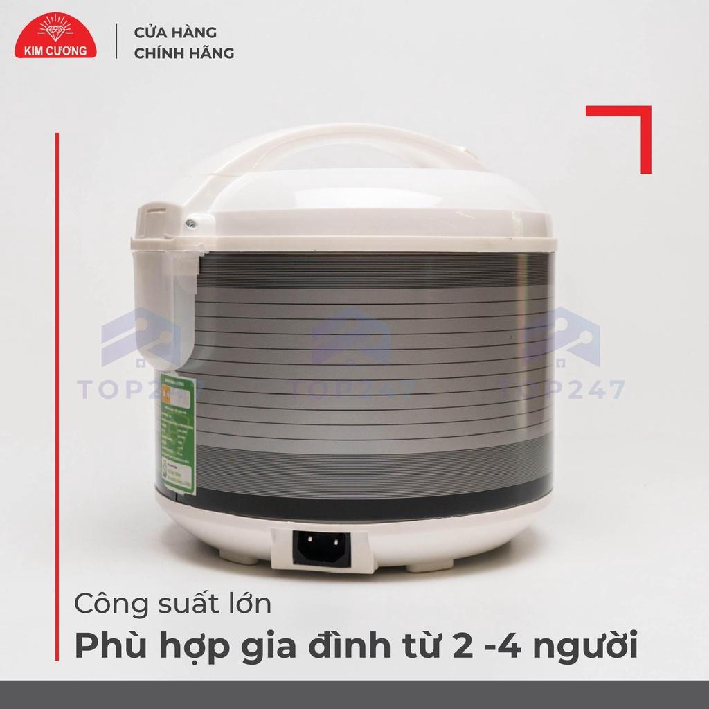 Nồi Cơm Điện Kim Cương 1.2 Lít Nắp Gài Không Chống Dính - Hàng Chính Hãng