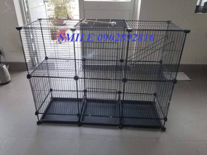 BỘ COMBO CHUỒNG MÈO ,CHUỒNG CHÓ ,CHUỒNG QUÂY DƯỚI 6KG LẮP GHÉP SƠN TĨNH ĐIỆN CHO PET