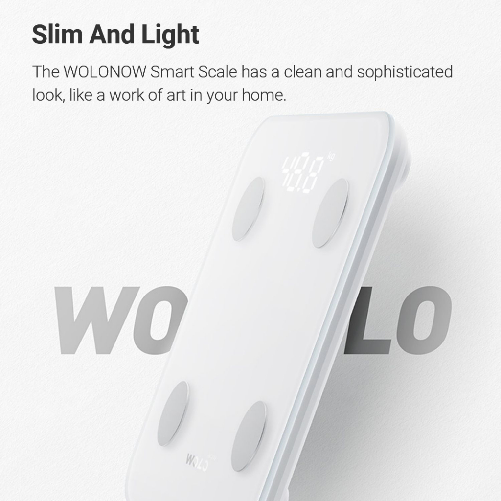 Cân Điện Tử Thông Minh xiaomi youpin wolonow Phiên Bản Thanh Niên Có Thể Sạc Lại Độ Chính Xác Cao Giúp Giảm Cân Hàng nhập khẩu