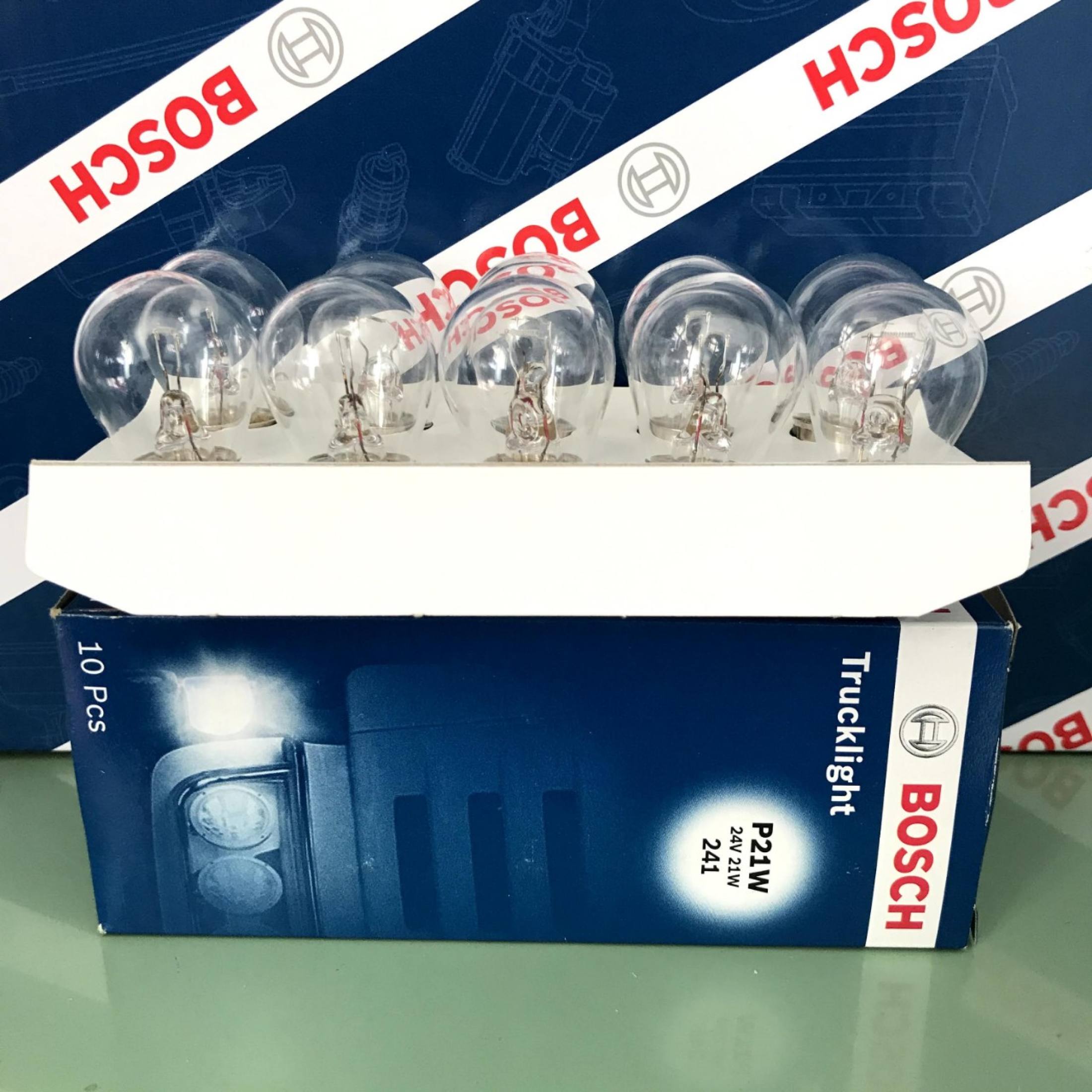 Hộp 10 Bóng Đèn Tín Hiệu Xe Tải Bosch P21W 24V 21W