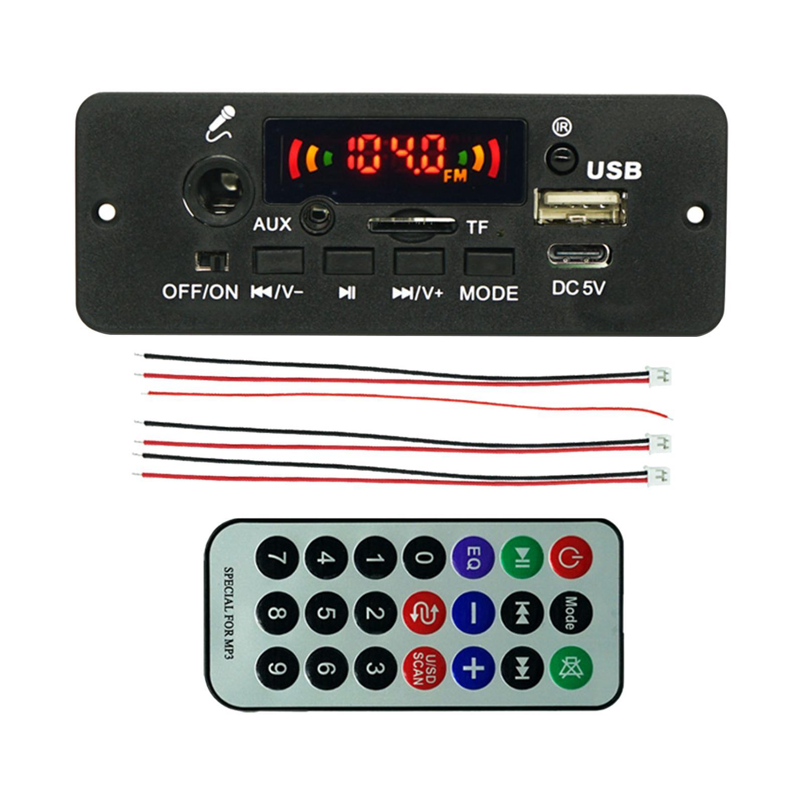 MP3  Board Support Recording Microphone Support TF USB 2x5W Amplifier