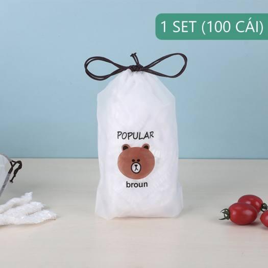 Sét 100c  Màng Bọc Thực Phẩm PE Có Chun Bo Tái Sử Dụng Được Nhiều Lần