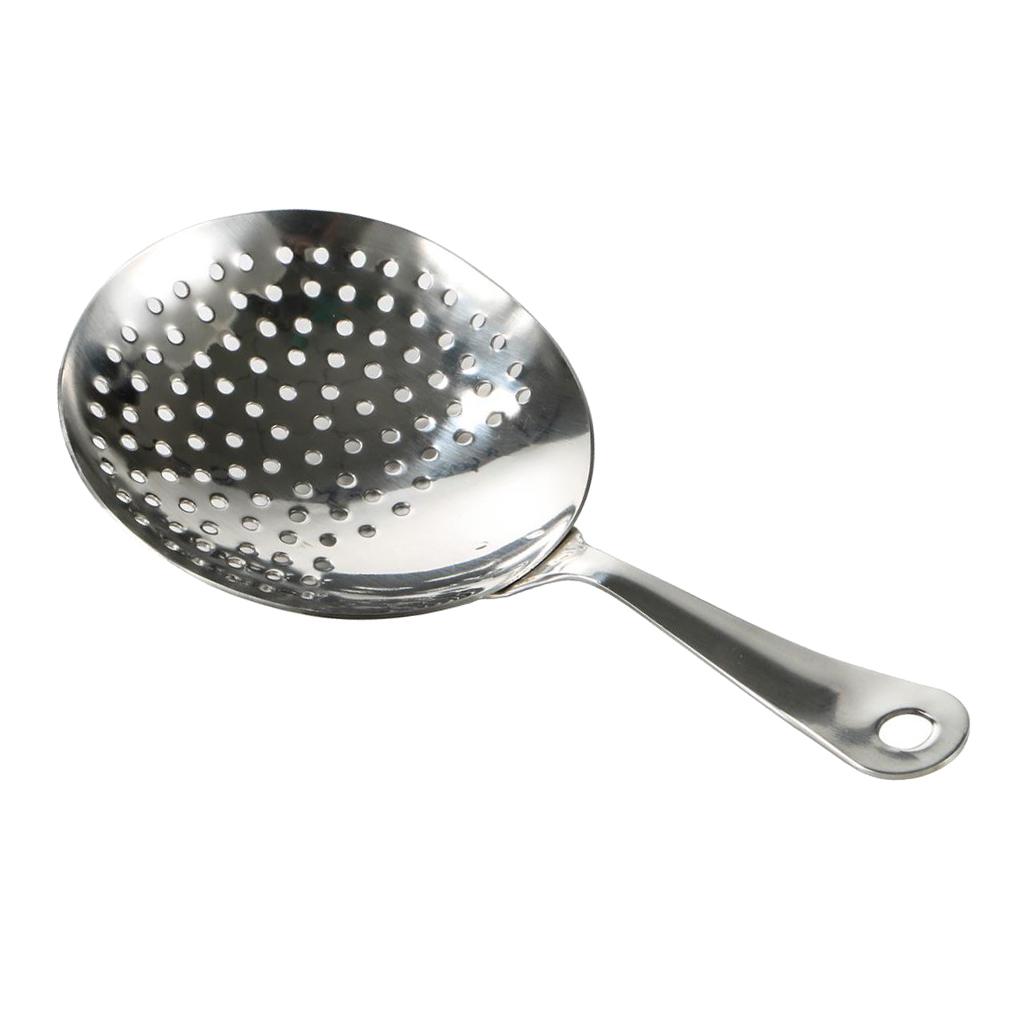 Stainless Steel Julep Strainer Bar Cocktail Shaker Ice Strainer Silver