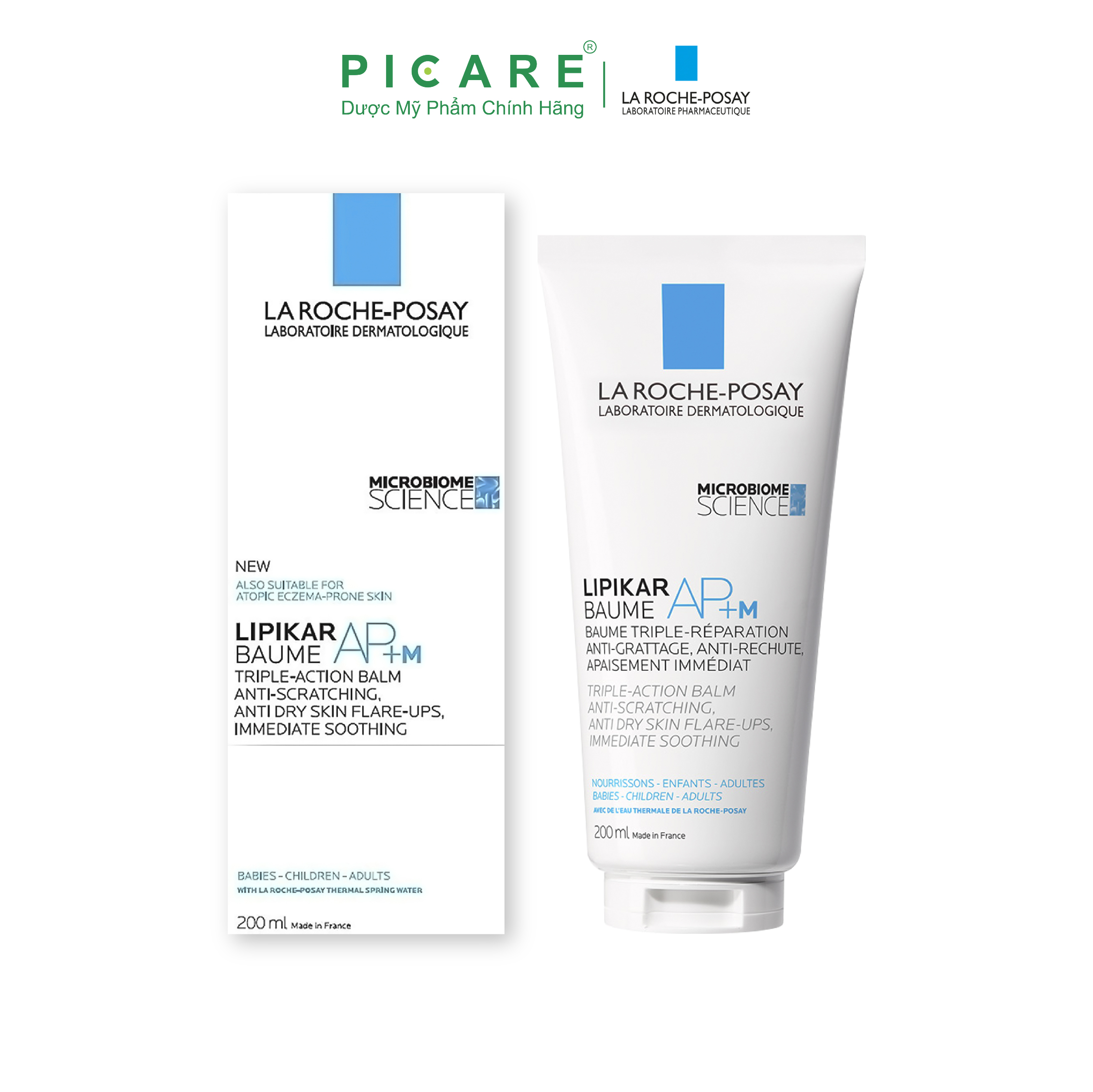 Kem dưỡng làm dịu da cho trẻ em & trẻ sơ sinh La Roche-Posay Lipikar Baume AP+M 200ml