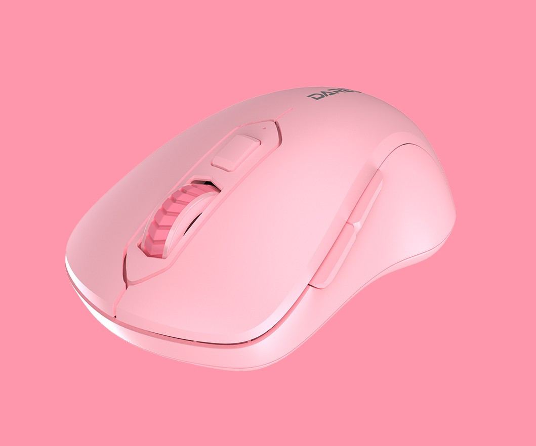 Chuột Không Dây DAREU LM115G Pink (Màu Hồng) Kèm Lót Chuột Hình Thỏ - Hàng Chính Hãng