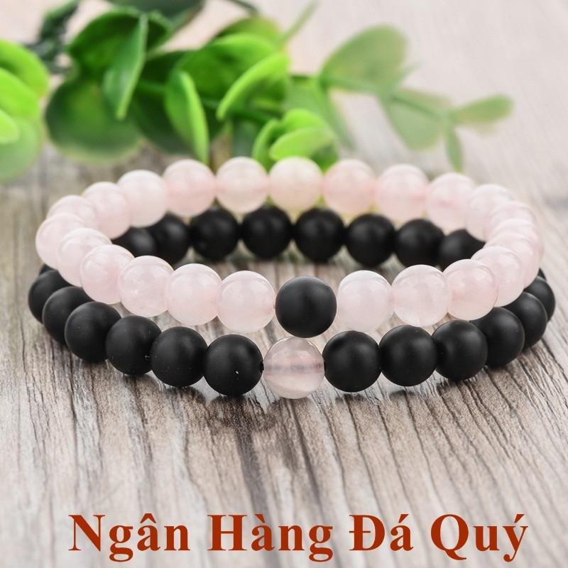 Bộ Vòng Thạch Anh Hồng Mix Onyx Tự Nhiên