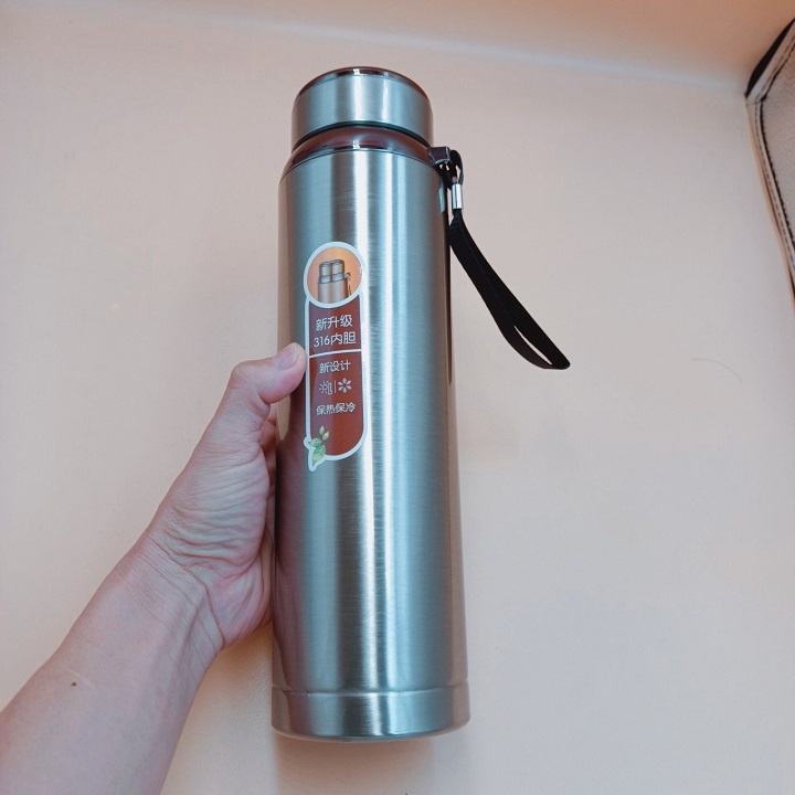 Bình Giữ Nhiệt 1000 ml INOX SUS 316 kiểu dáng thể thao, giữ nóng lạnh tốt, Có Tấm Lọc, Giữ Nhiệt Lên Đến 24 Tiếng