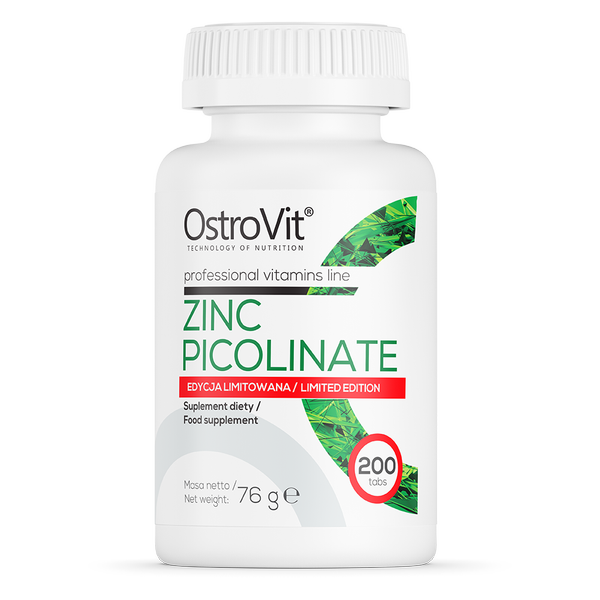Ostrovit Zinc Picolinate -  Viên Uống Bổ Sung Kẽm, Tăng Cường Hệ Miễn Dịch, Giảm Viêm Mụn, Điều Hòa Nội Tiết