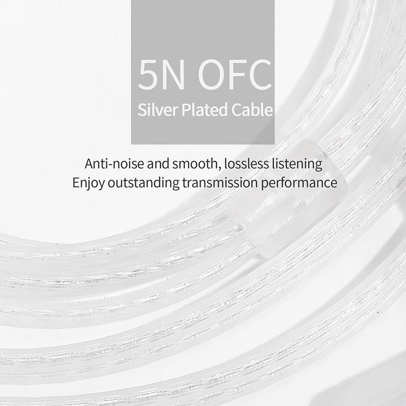 Dây Cáp JCALLY PJ2 Mạ Đồng 5N Không Oxy Kèm Micro Cho ESX ZS10 ZST ZSN EDX Pro