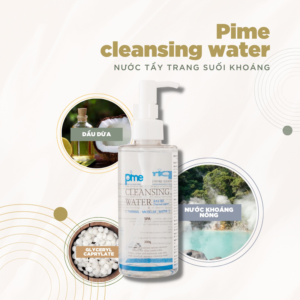 NƯỚC TẨY TRANG SUỐI KHOÁNG NÓNG PIME CLEANSING WATER 200G