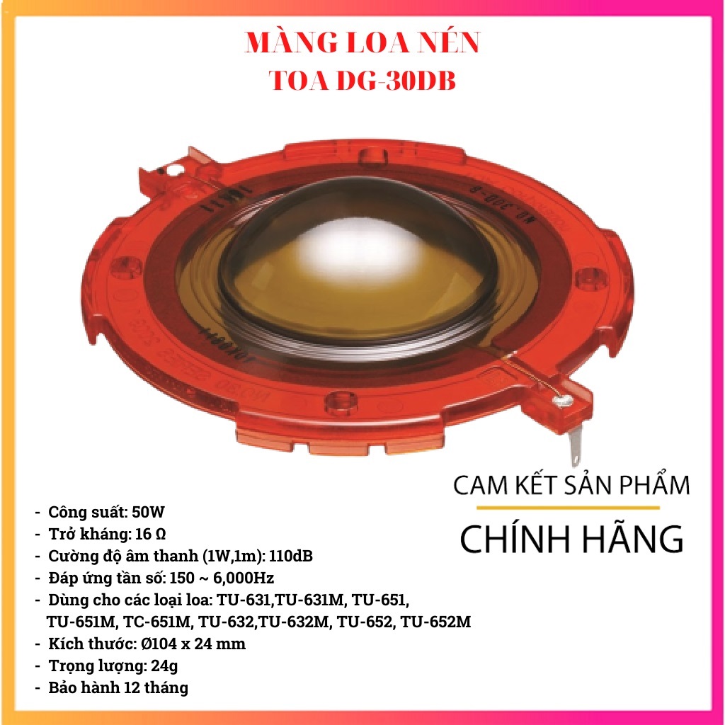 Màng loa nén: DG-30DB -Hàng Chính Hãng