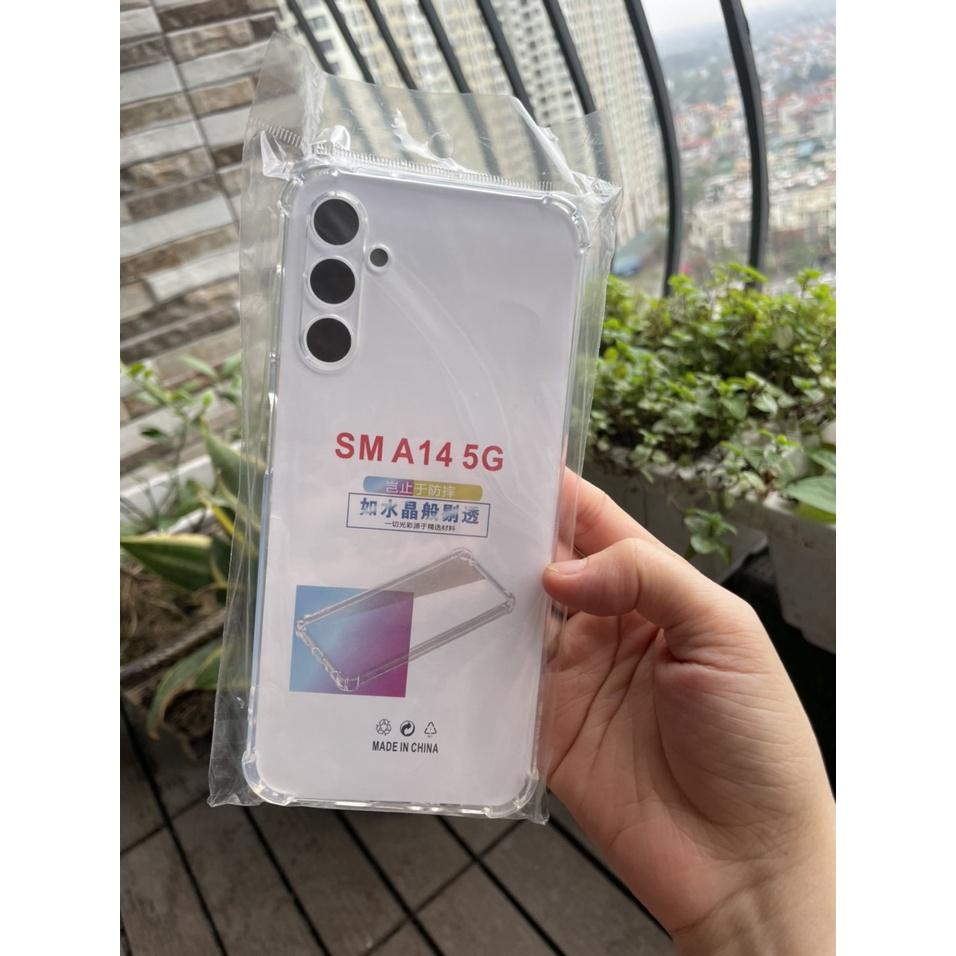 Ốp Lưng cho Samsung Galaxy A14 5G Dẻo Trong Suốt Chống Sốc 4 góc, khoét mắt Bảo Vệ Camera