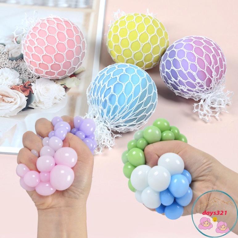 Trứng Lưới Đổi 2 màu Slime Nho Trút Giận, Quả Bóng Lưới Slime Gudetama Squishy Mochi