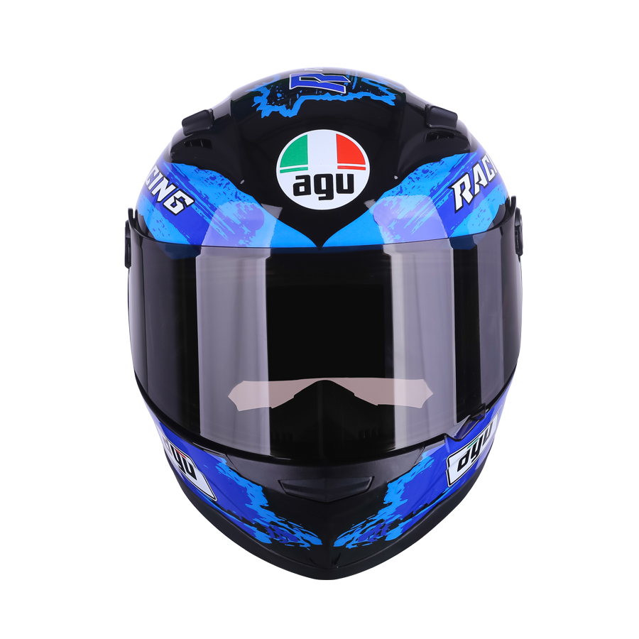 Mũ Bảo Hiểm Đẹp Fullface AGU Tem Racing + Khăn Ninja + Tặng kèm túi đựng nón chống trầy