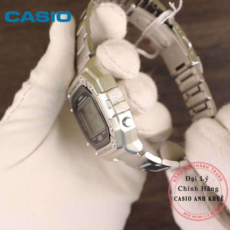 Đồng Hồ Casio nam W-218HD-1AV Dây Kim Loại Mặt Vuông