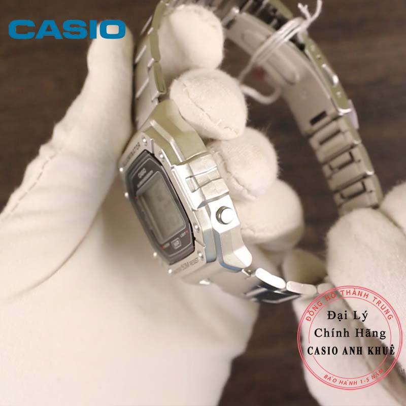 Đồng Hồ Casio nam W-218HD-1AV Dây Kim Loại Mặt Vuông