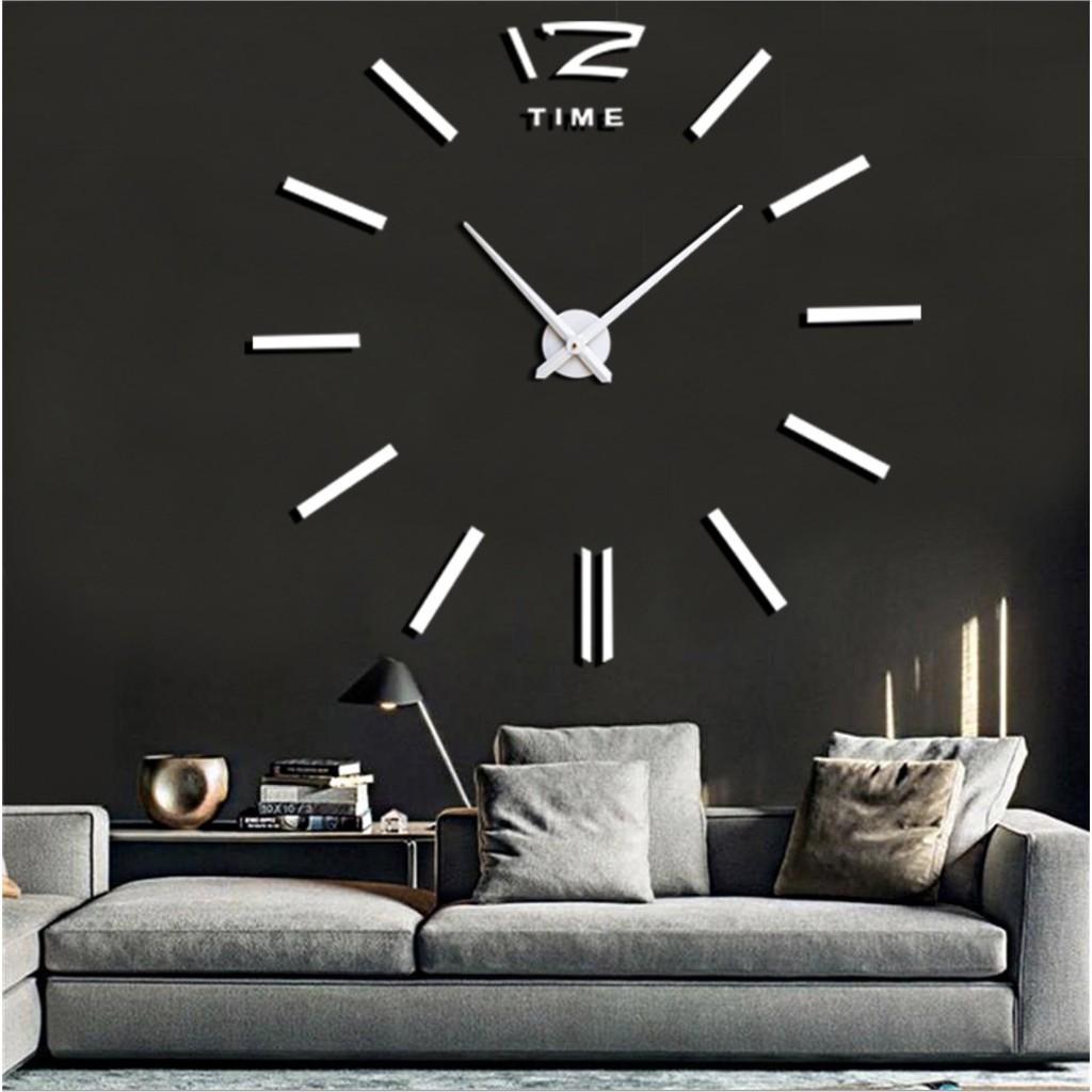 Đồng Hồ dán tường trang trí nhà cửa DIY Mirror Clock 12 Phong cách European