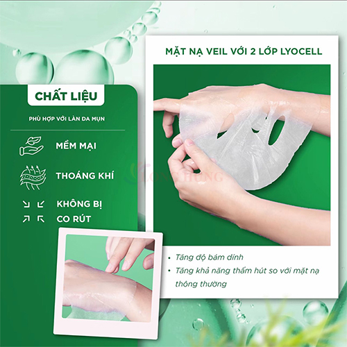 Mặt nạ tràm trà Emmié By Happyskin Tea Tree + Centella Asiatica Extract (5 miếng) - Hàng chính hãng