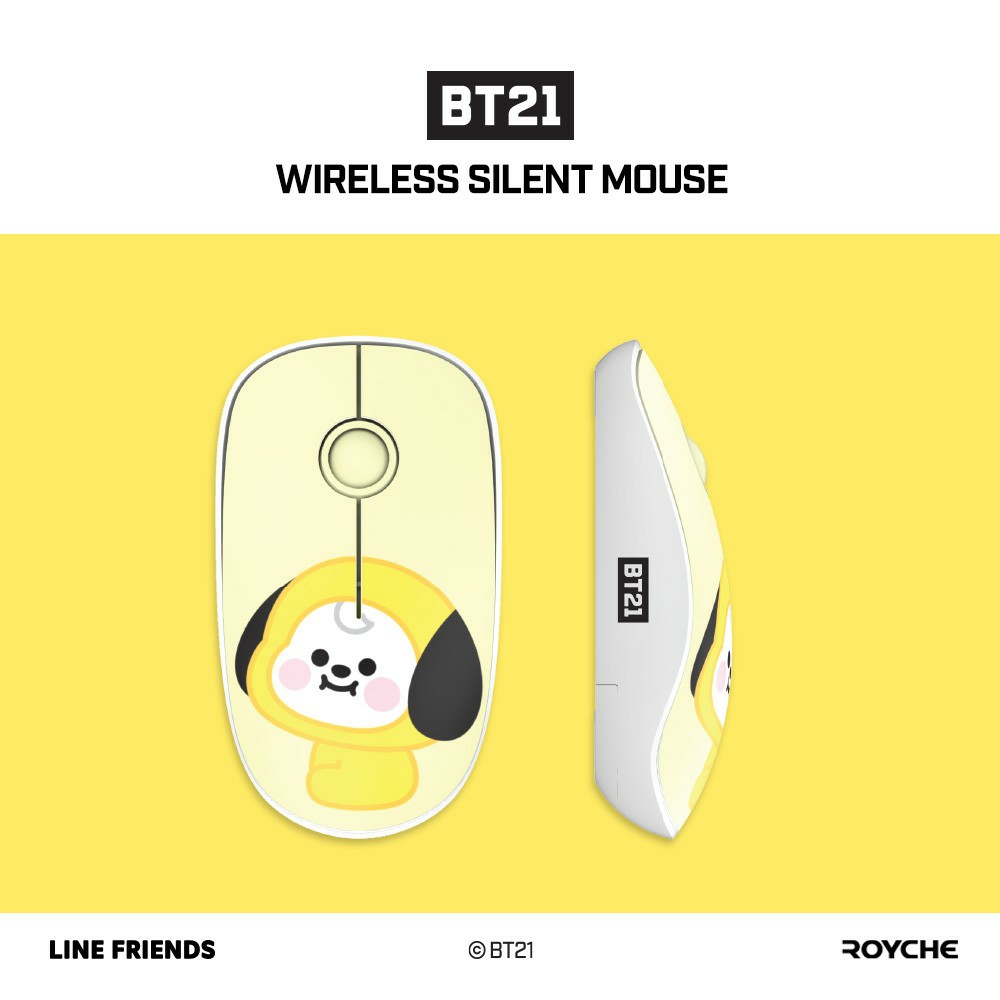 CHUỘT MÁY TÍNH KHÔNG DÂY CHỐNG ỒN BT21 BABY BEENS MOUSE