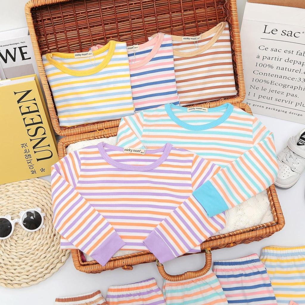 Bộ dài sọc ngang phối bo cho bé gái, bé trai