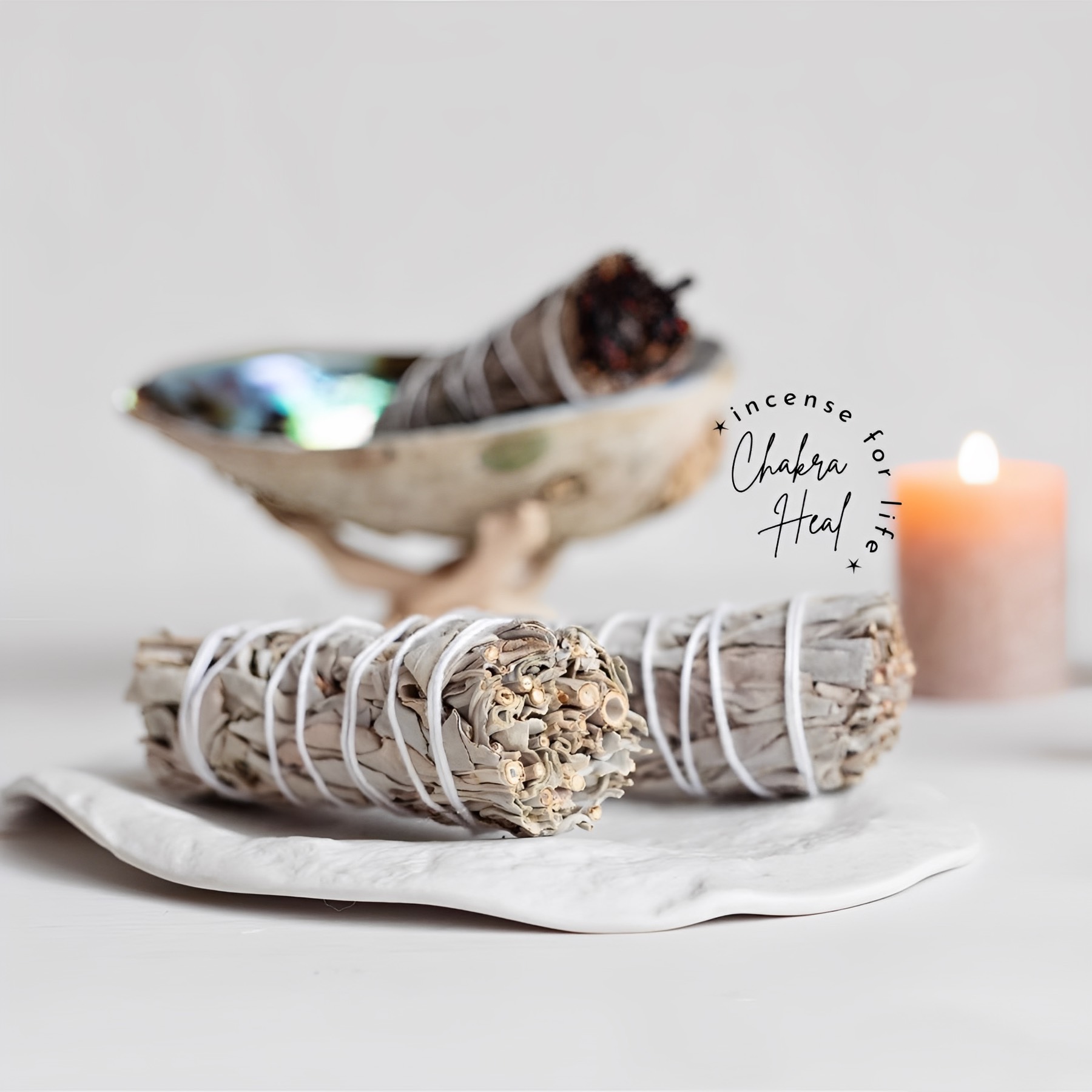 White Sage Smugde - Xô Thơm Trắng Thanh Lọc Năng Lượng l Chakra Heal Incense