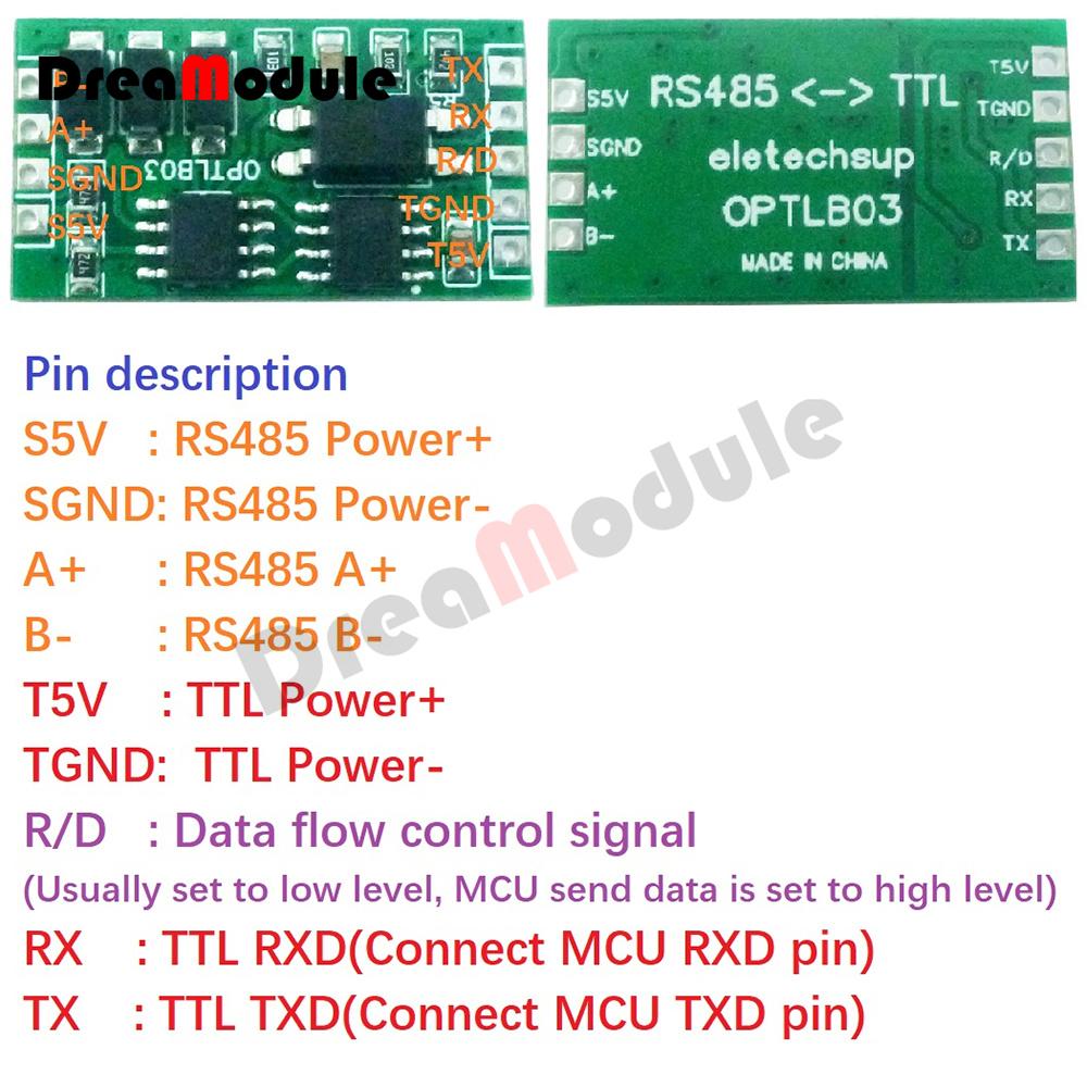 Công Nghiệp RS485 To TTL232 UART Bị Cô Lập Giao Tiếp Chống Sét Mô Đun Cho RS485 TO TTL PLC Công Nghiệp Thiết Bị Điều Khiển