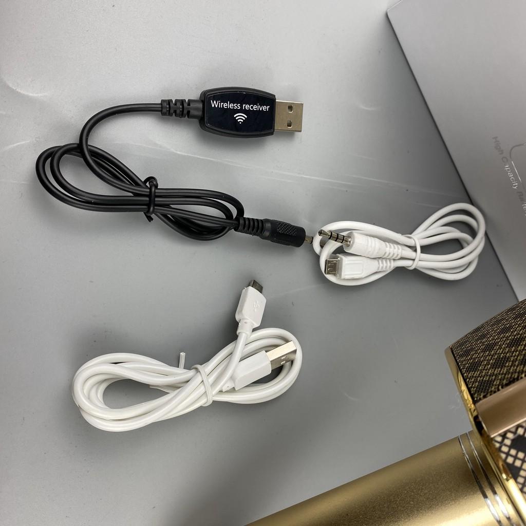 Micro Karaoke Bluetooth Cao Cấp YS-95 Tích Hợp Loa Bass Hát Tại Nhà Hoặc Livetream