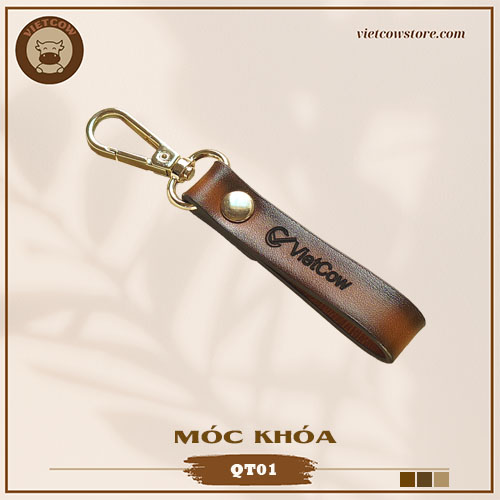 Móc Khóa Da Bò Có Inlogo, Móc Khóa Da Bò Thời Trang_VietCow_QT01
