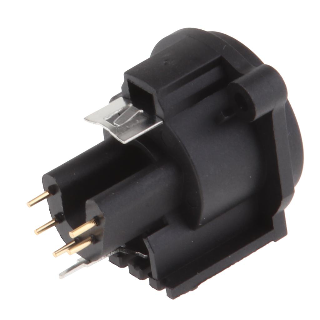 5 pin Male XLR Chassis Mounted Socket panel for DMX intercom headset