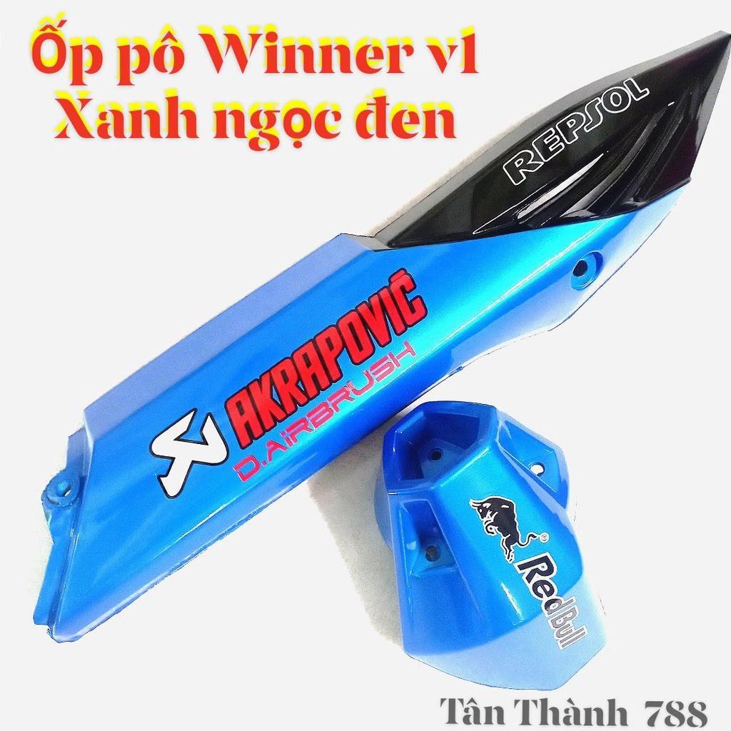 ỐP PÔ WINNER V1 MÀU XANH NGỌC ĐEN CỰC ĐẸP ( thân pô + chụp pô)