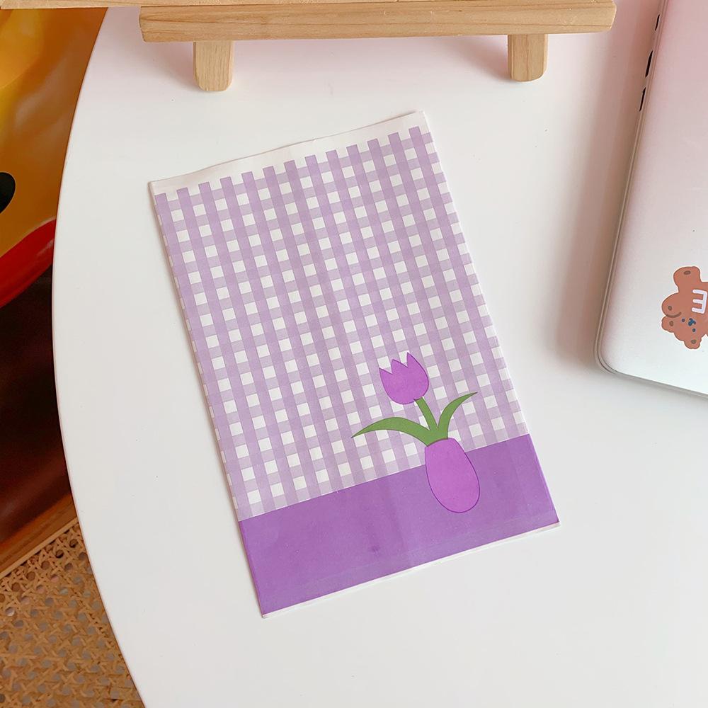 1 Túi Giấy Đựng Quà Họa Tiết Sọc Caro