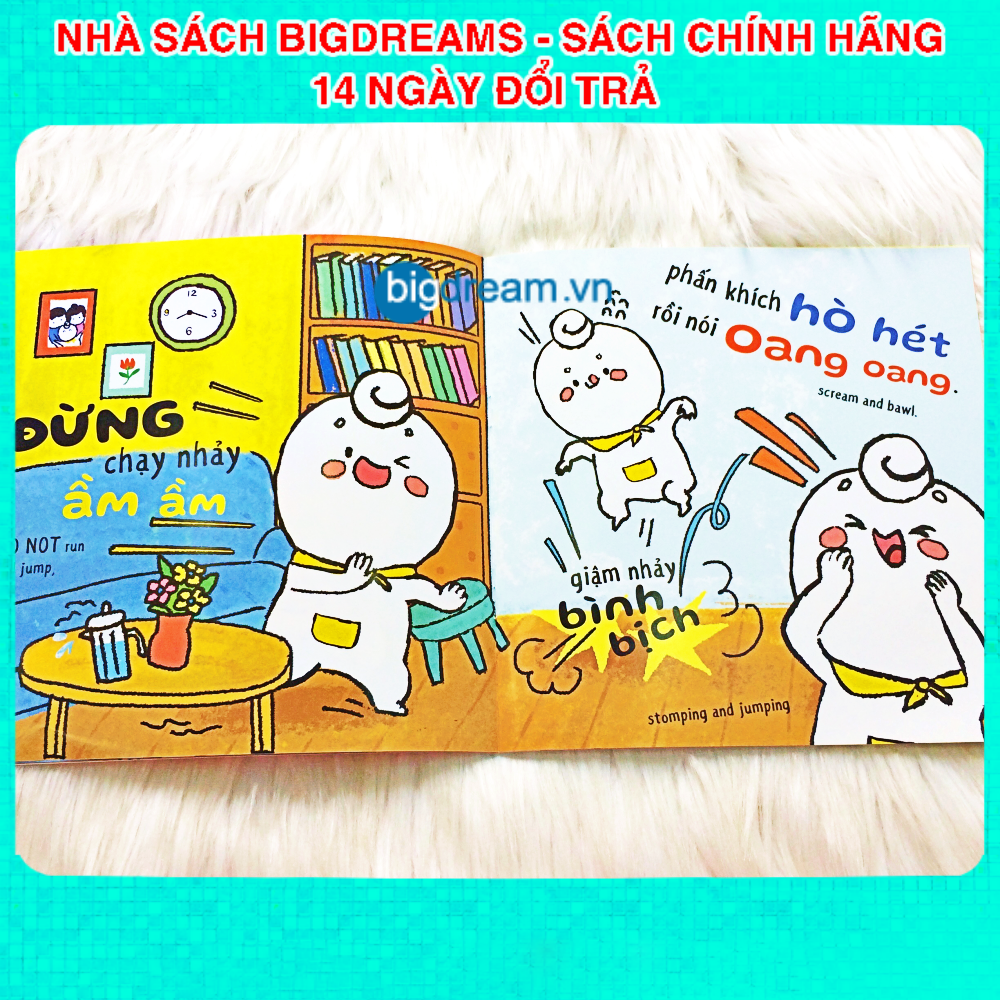 BẢN MỚI SONG NGỮ Miu Bé Nhỏ Đừng Mè Nheo Khi Nhà Có Khách Nhé P2 Ehon Kĩ Năng Sống Cho Bé 1-6 Tuổi Miu miu tự lập hiểu chuyện