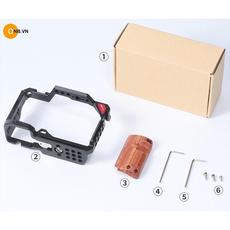 Uurig Cage Khung máy ảnh Sony A6300 A6400 kèm báng gỗ 2021