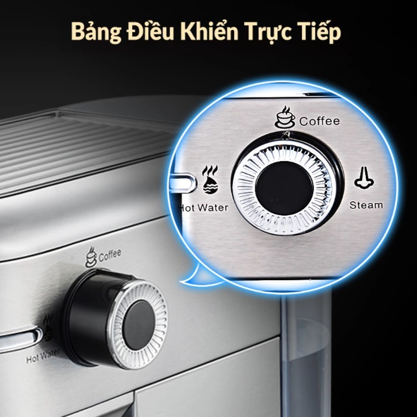 Máy pha cà phê espresso bán tự động, thương hiệu Mỹ HiBREW HÀNG CHÍNH HÃNG (Bảo hành chính hãng 1 năm) - H11