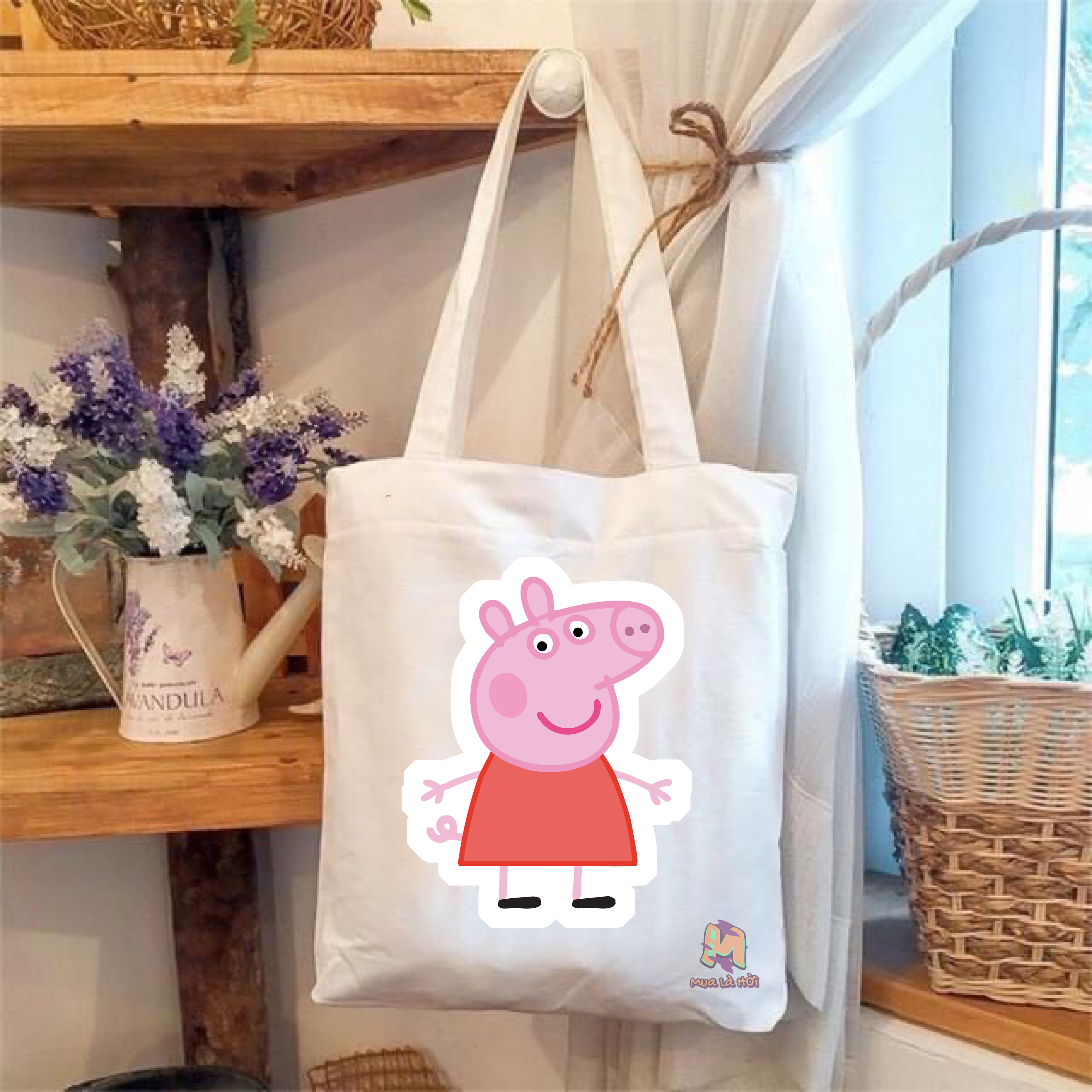 Túi Tote in hình chủ đề Peppa Pig