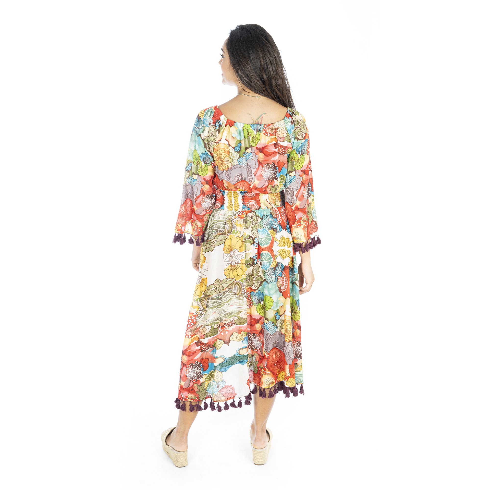 Maxi Trễ Vai Cotton Isla Bonia IB26020-PR