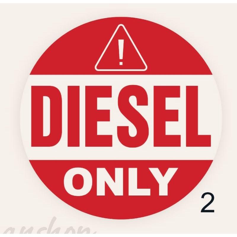 Decan sticker chữ Diesel Only 12x12cm